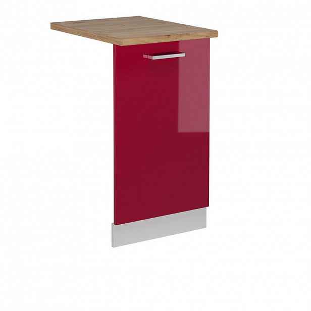 Vicco ČELNÍ PANEL MYČKY R-Line Červená vysoký lesk 45 cm , PD Dub