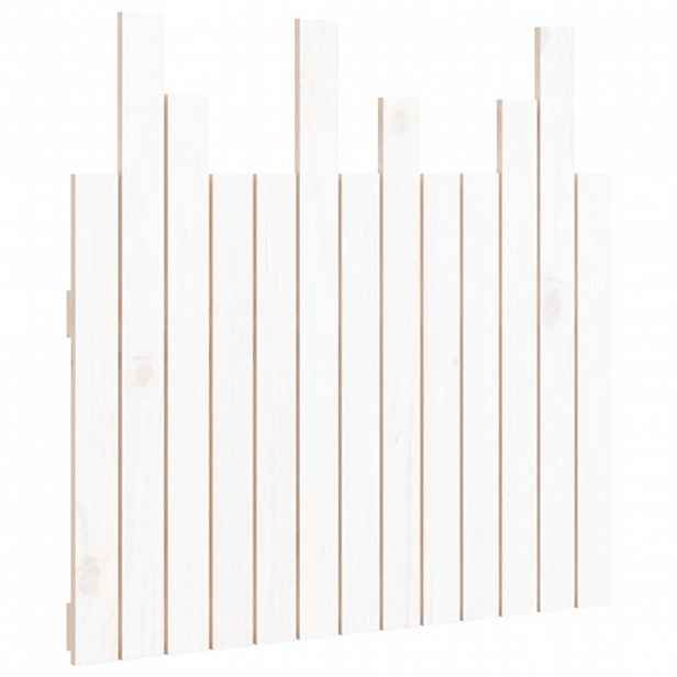 vidaXL Nástěnné čelo postele bílé 82,5x3x80 cm masivní borové dřevo