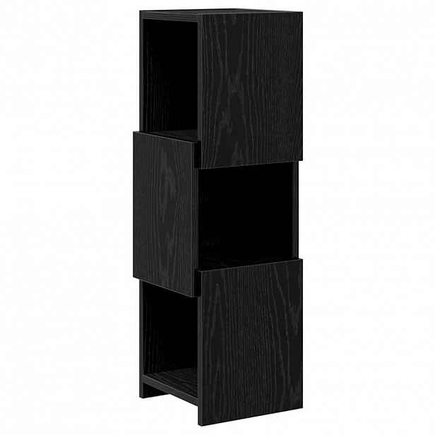 vidaXL Rohová skříňka 25,5x25x80cm Kompozitní dřevo Černý dub