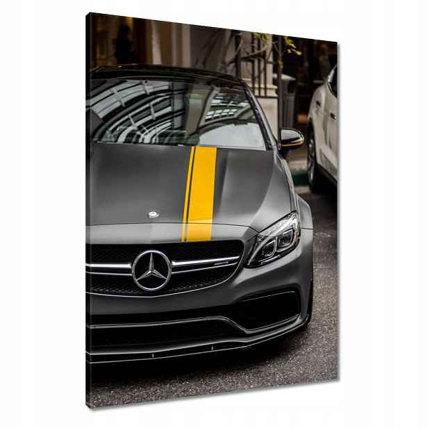 Obrazy 60x80 Mercedes Amg Žlutý proužek