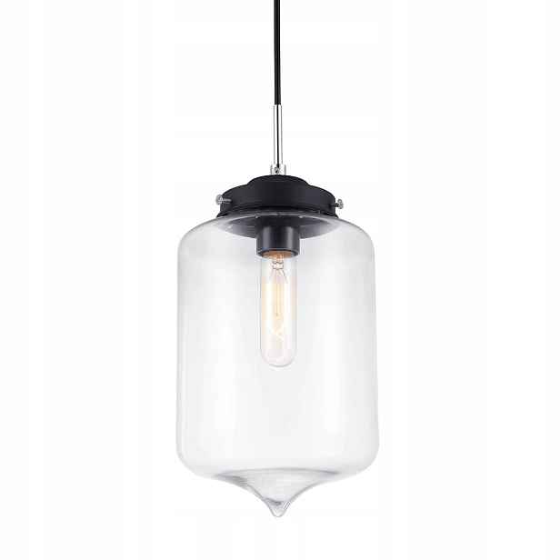 Italux Závěsná lampa Tube Industriální černá E27 60W Nastavitelná
