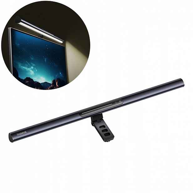 Lampa i-wok na monitor, magnetická obrazovka, asymetrická černá