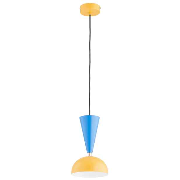 Dekorativní závěsná lampa 1xE27 15W žluto-modrá Entori Alfa