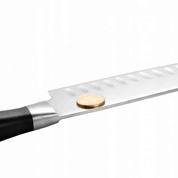 Nůž santoku Fissman Elegance 18 cm X50CrMoV15 57 Hrc černý Pp