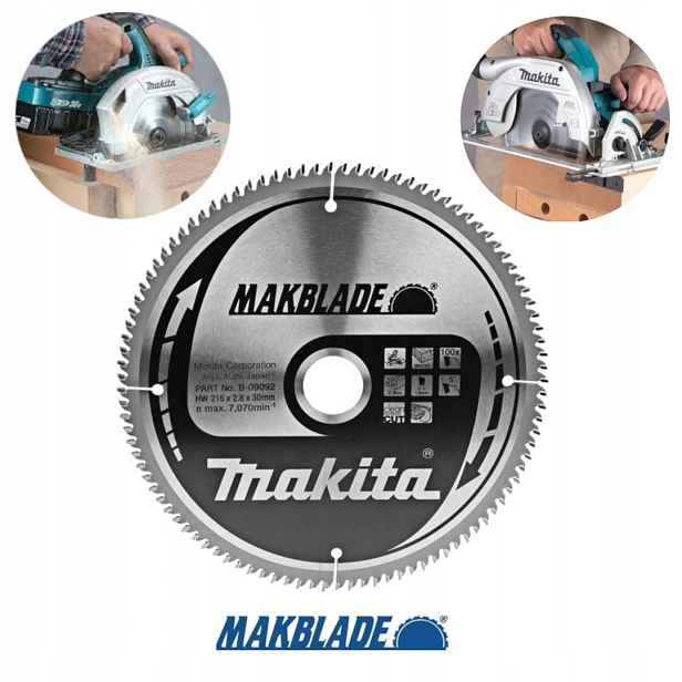 Pilový kotouč s vidiovými destičkami pro pokosovou pilu Makita B-32867 216x30mm 100 zubů Makblade