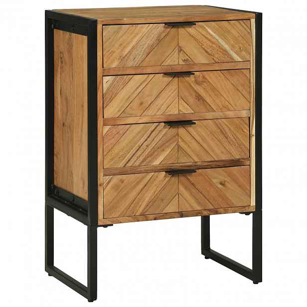 vidaXL Servírovací skříň 50 x 35 x 75 cm Masivní akáciové dřevo