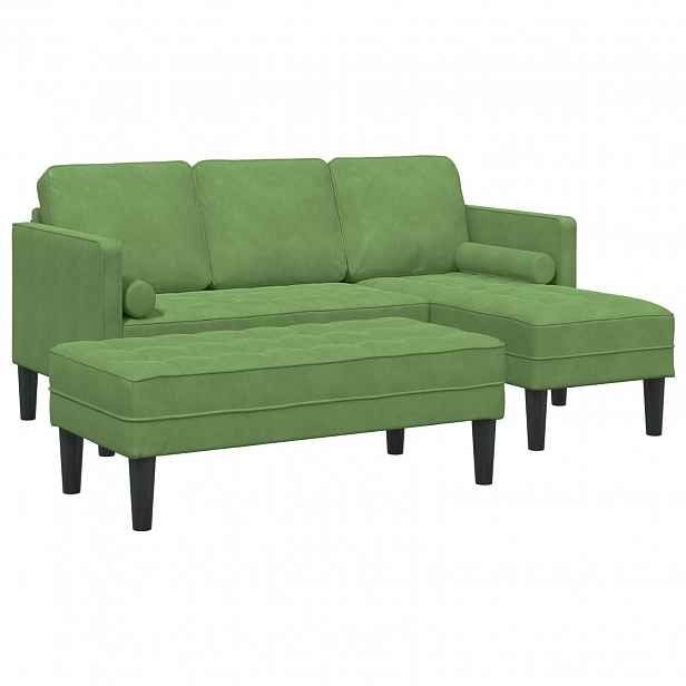 vidaXL Set pohovek 2 ks Světlá zelená Polyester
