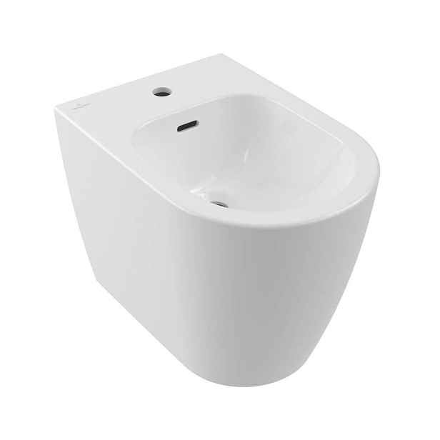 Villeroy & Boch Skyla - Stojící bidet, s přepadem, otvor pro baterii, alpská bílá 74300001