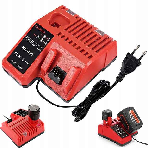Náhradní nabíječka Milwaukee M12-18FC pro baterie M12 12V M18 18V M14 2v1