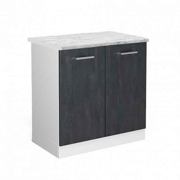 Vicco SKŘÍŇKA POD DŘEZ R-Line Černý beton 80 cm PD Mramor