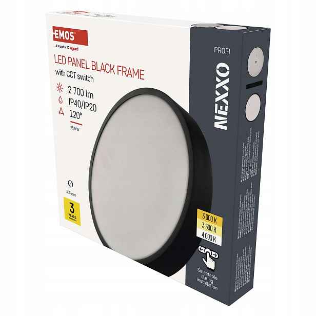Emos Nexxo Led stropní svítidlo černé 30 cm 28,5 W ZM5353