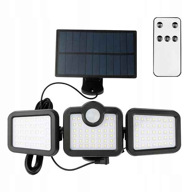 Forever Solární lampa Led lampa Sunari FLS-04 108*SMD Pir 8W 600lm 6000K 2400mAh
