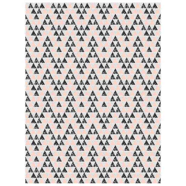 Fototapeta Trojúhelníky černá růžová bílá vinylová geometrie 184x254 lepidlo