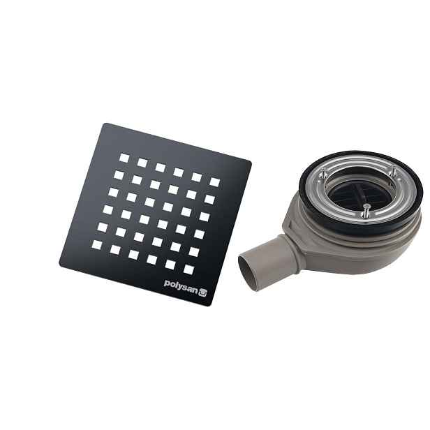 Polysan FLEXIA vaničkový sifon, průměr 90mm, DN40, krytka gun metal