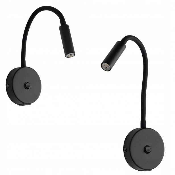 Tk Lighting Nástěnná lampa Lagos černá vypínač zásuvka Usb pohyblivé rameno G9