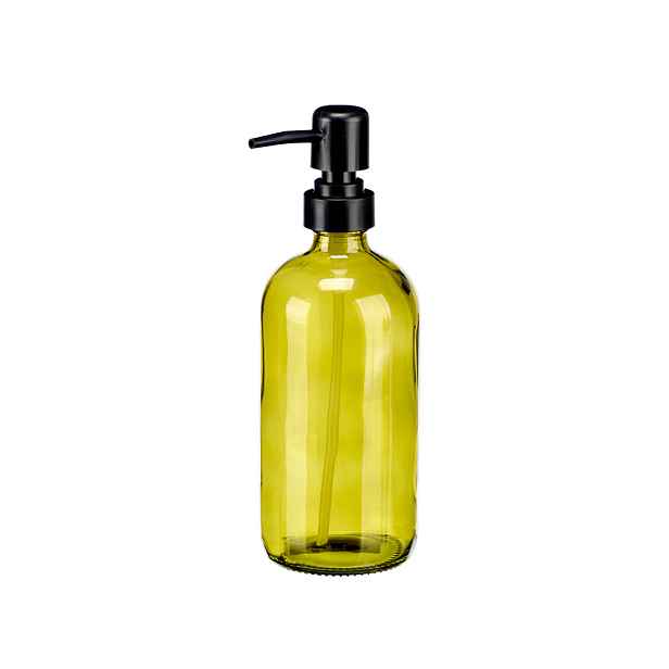 Arte Regal Dávkovač na mýdlo/šampón/kondicionér dávkovač - 0,5l - zelené sklo