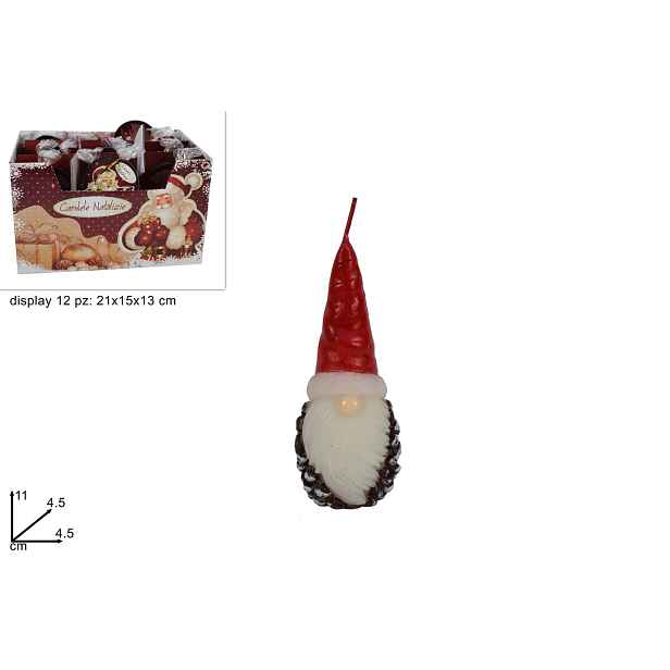 PROHOME - Svíčka vánoční skřítek 11cm