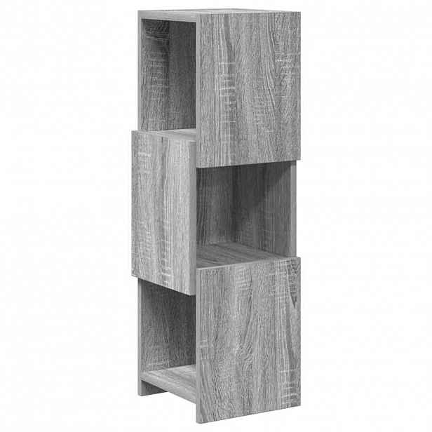vidaXL Rohová skříňka 25,5x25x80cm Kompozitní dřevo Šedá Sonoma
