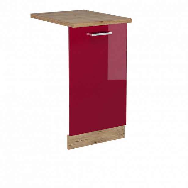 Vicco ČELNÍ PANEL MYČKY R-Line Červená vysoký lesk 45 cm , PD Dub