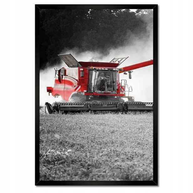 Plakáty v rámu 40x60 Červený traktor Žniva