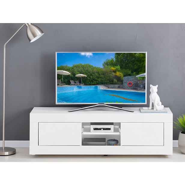 TV stolek s osvětlením Oakland 140 cm, bílý