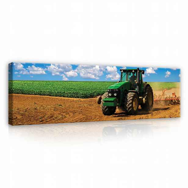 Obraz do obývacího pokoje Traktor krajina Velký XXL 145x45