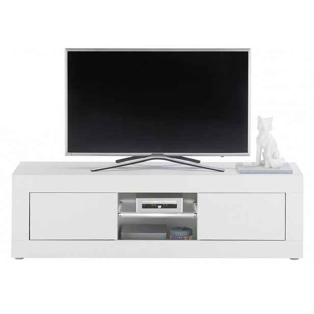 TV stolek s osvětlením Oakland 140 cm, bílý