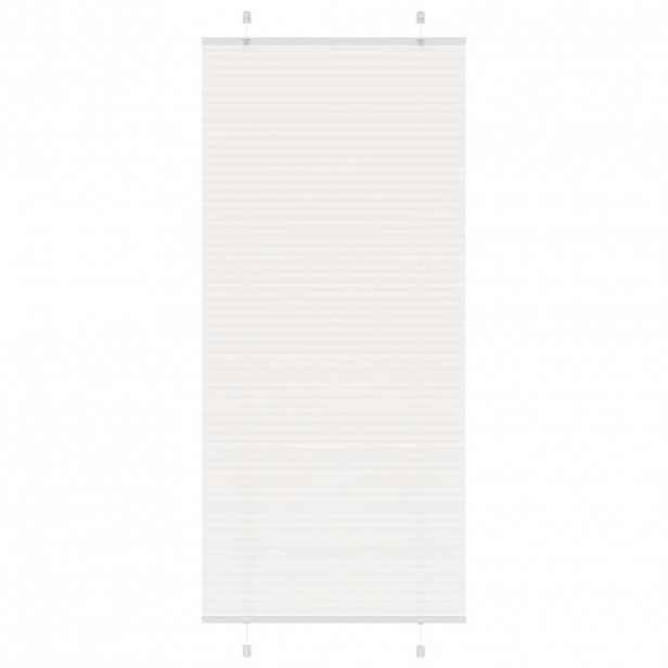vidaXL Plisovaná roleta bílá 85x200 cm Šířka látky 84,4 cm Polyester