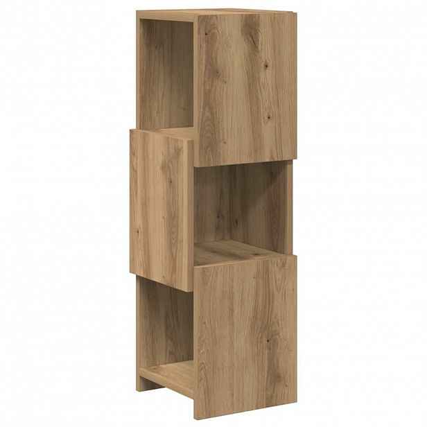 vidaXL Rohová skříňka 25,5x25x80cm Kompozitní dřevo Artisanový dub