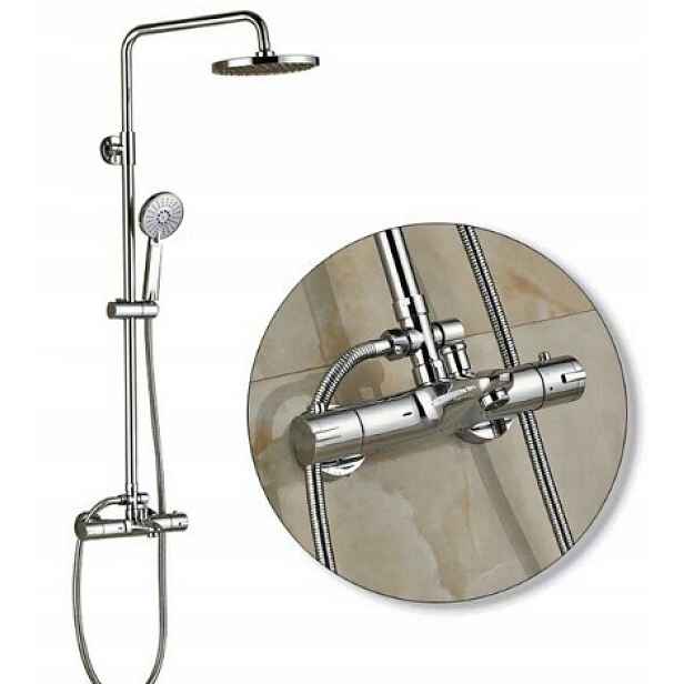 Sprchový Set Dešťová Sprcha Termostat Chrom
