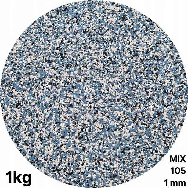 chipsy na pryskyřici pro podlahy, dekorativní směs MIX 105, 1 mm, 1 kg