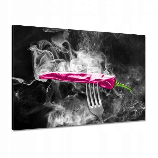 Obrazy 100x70 Růžová paprika Vidlička