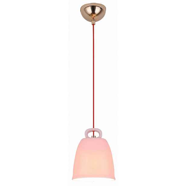 Závěsná keramická lampa nad stůl růžová Candellux