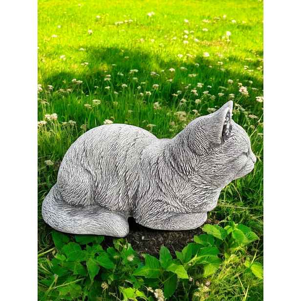 Betonová zahradní figurka Kočka kotě, figurka kočky