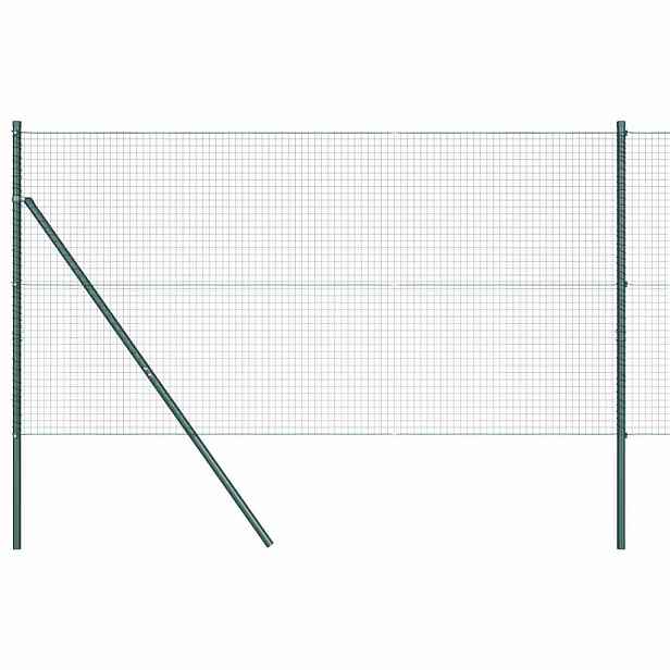 vidaXL Zemní upevnění svařované drátěné ploty 50 x 1,4 m Zelená