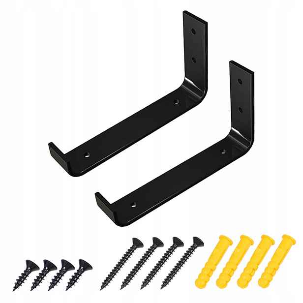 Konzole na polici 6 kusů 25 cm černá