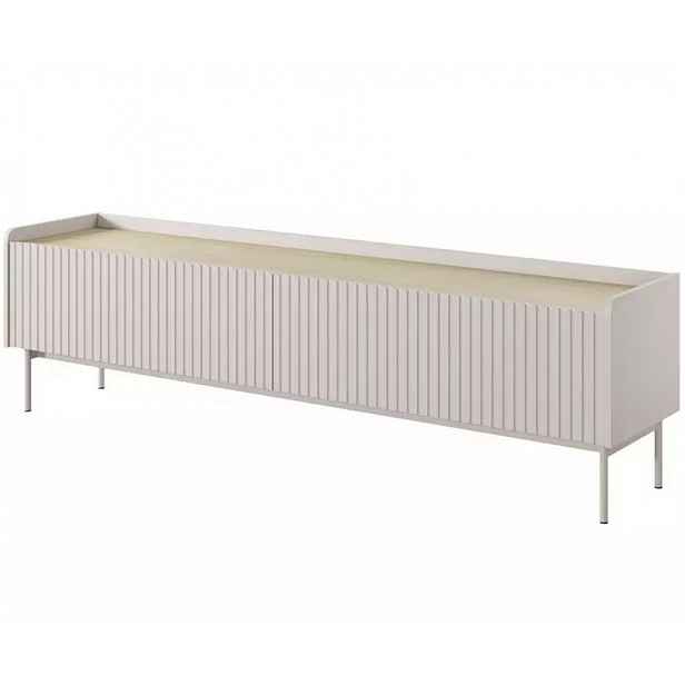Široký TV stolek 181 cm MATION - dub scandi / béžový