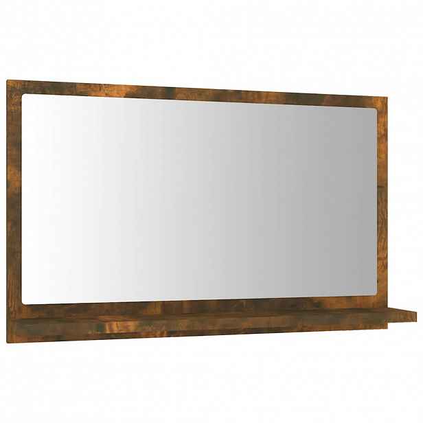 vidaXL Koupelnové zrcadlo kouřový dub 60x10,5x37 cm kompozitní dřevo