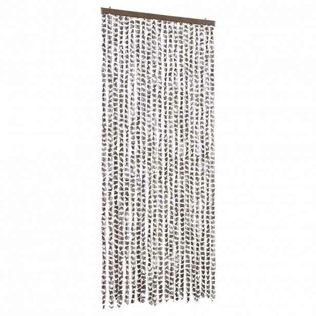 vidaXL Závěs proti hmyzu taupe a bílý 90 x 220 cm Chenille