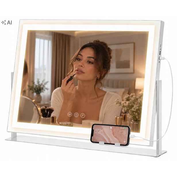 Zrcadlo Podsvícené 58x46 cm Hollywood Usb dotykové Led