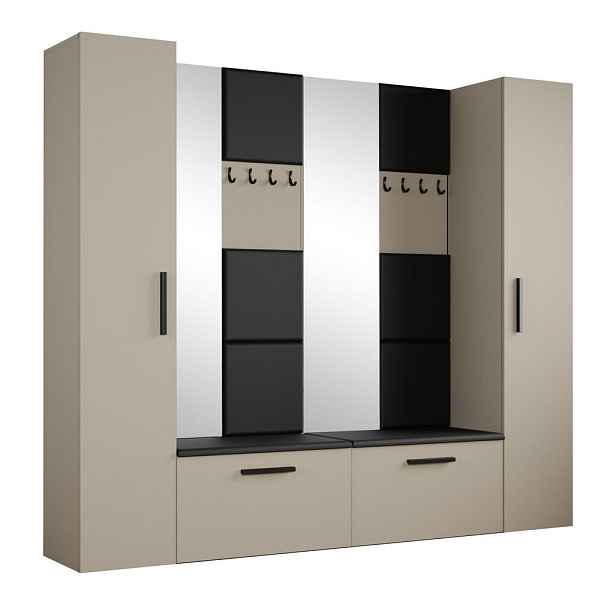 MASSENO MODERNÍ PŘEDSÍŇOVÁ SESTAVA MODULO, 241,2/204/40 cm, kašmírová