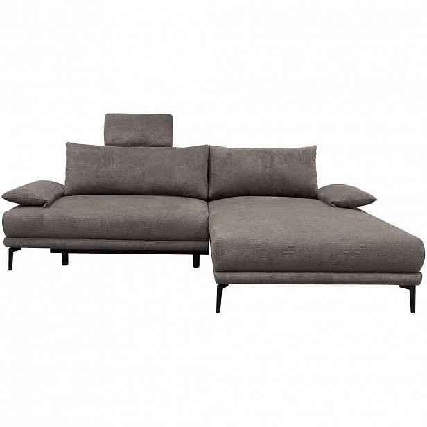 MID.YOU ROHOVÁ SEDAČKA, textil, šedavě hnědá