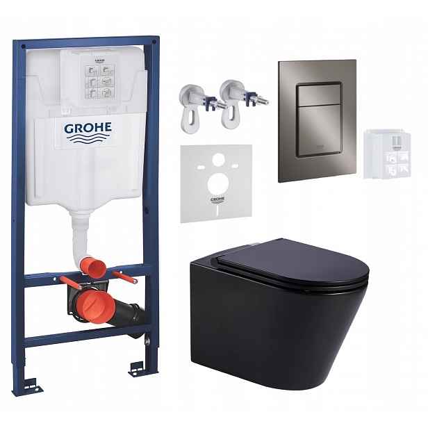 Wc stojan Grohe Rapid Sl s mísou Imprese Tornado a grafit tlačítkem