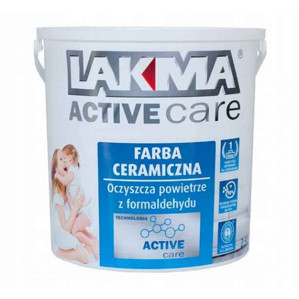 Barva Keramická emulze Bílá Matná Active Care Lakma 2,5 L