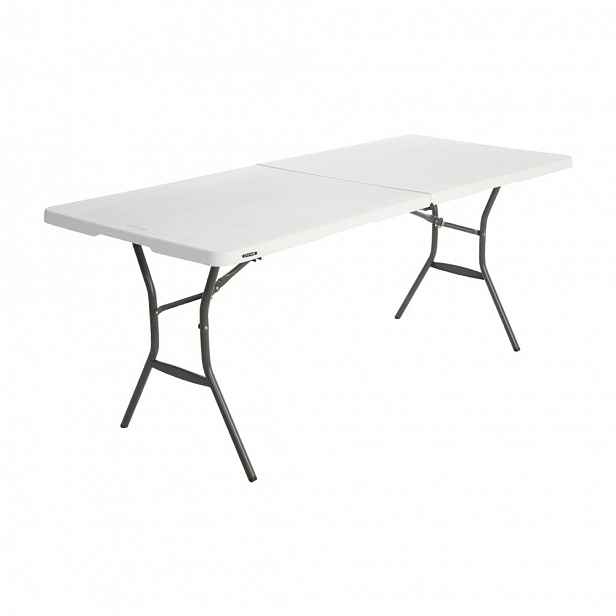 Skládací stůl 180 cm bílá / černá Dekorhome 180 cm