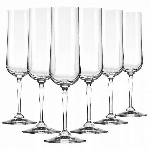 Skleničky na šampaňské prosecco Krosno Xno Sparkling Axis komplet 250 ml 6 Ks