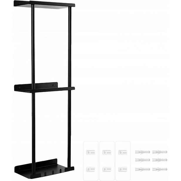 Stojan Na Koupelnové Ručníky Držák Na Věšák Loft Metal 3 úrovně černý