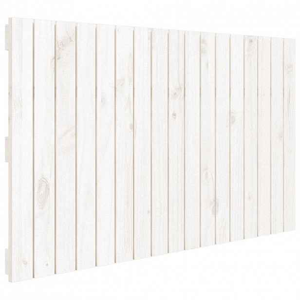 vidaXL Nástěnné čelo postele bílé 108 x 3 x 60 cm masivní borové dřevo