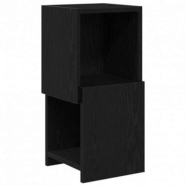 vidaXL Rohová skříňka 25,5x25x55cm Kompozitní dřevo Černý dub