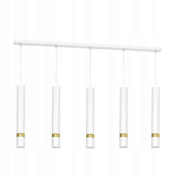 Závěsná lampa Milagro Joker MLP6122 5xGU10 bílá zlatá, nastavitelná, 90 cm